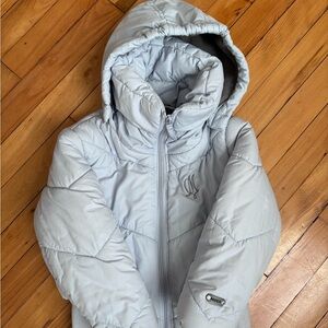 Mexx Gray Puffer Jacket with Insulated Hood and Quilted Design